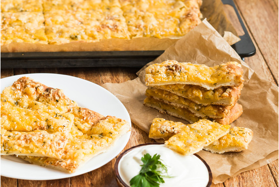 Large cheese bread sticks
