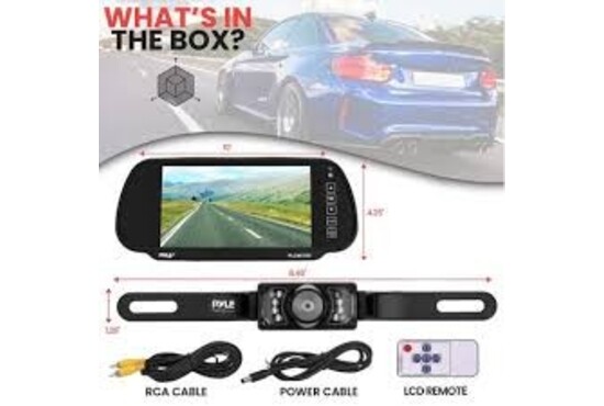 Pyle back up rear view mirror